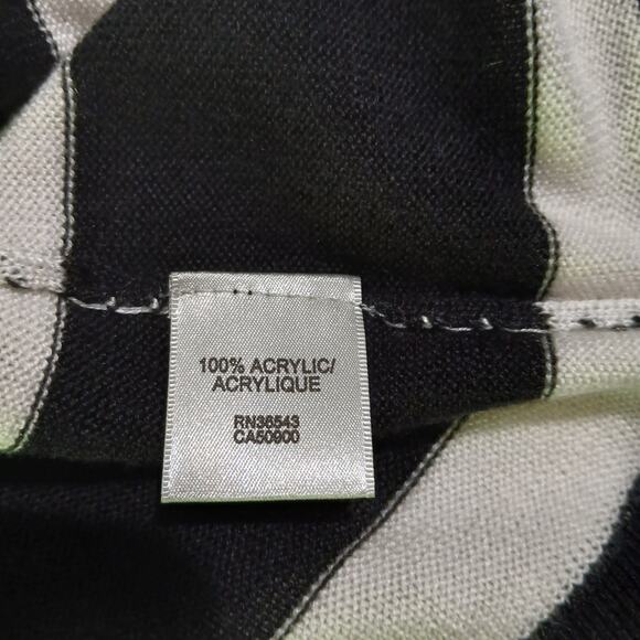 Van Heusen M long-sleeved  Black & White Stripe Tunic sweater light-weight - Picture 9 of 12